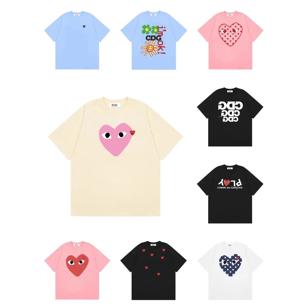Heart and Letter Print Short Sleeve Shirt