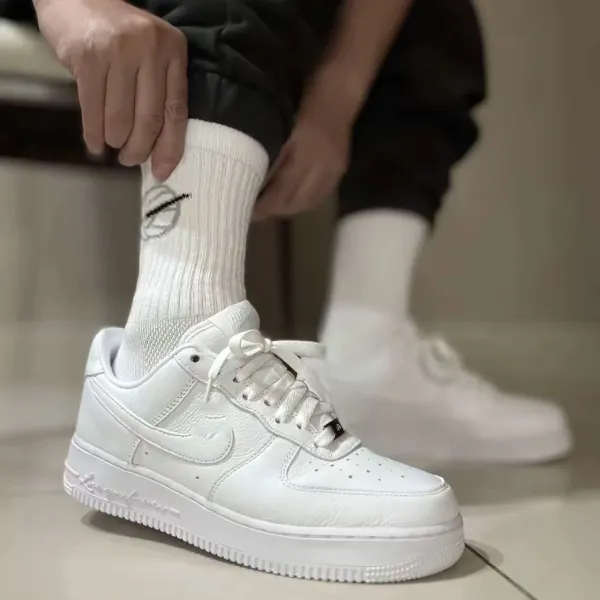 Nike Air Force 1 Low Purple Skeleton Print Sneakers - 5