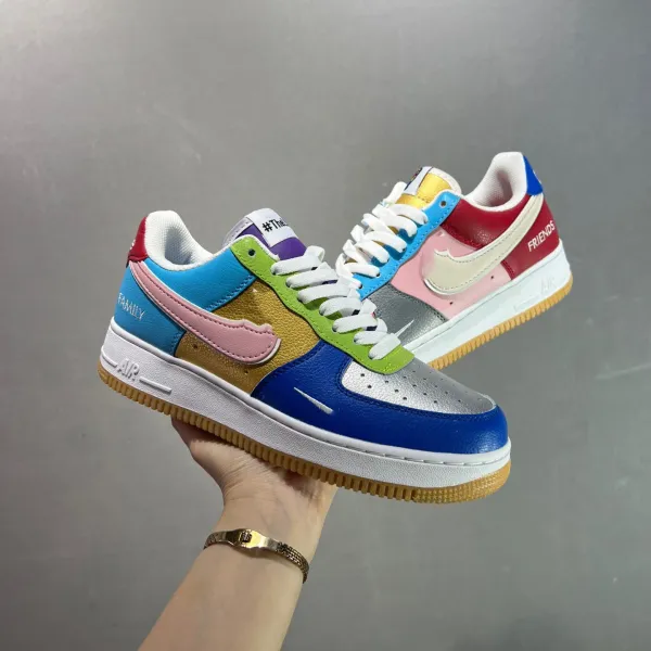 Nike Air Force 1 Low Purple Skeleton Print Sneakers - 12