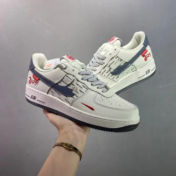 Nike Air Force 1 Low Purple Skeleton Print Sneakers - 20