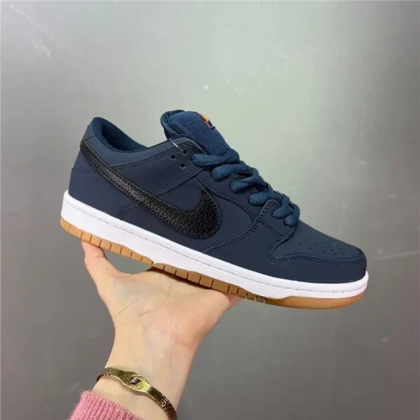 Nike SB Dunk Low Navy Gum Sneakers Skateboard Shoes - 1