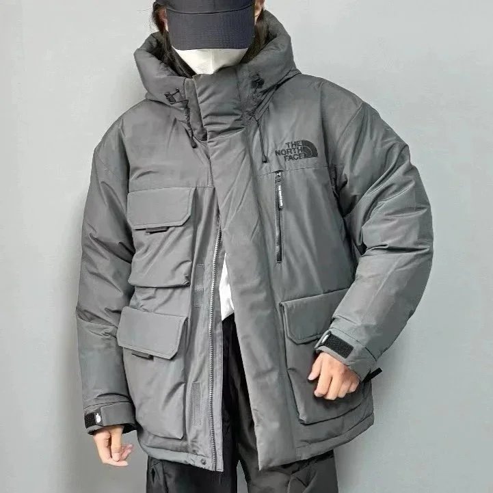 The North Face Down Jackets Hooded quilted puffer — 3 grey