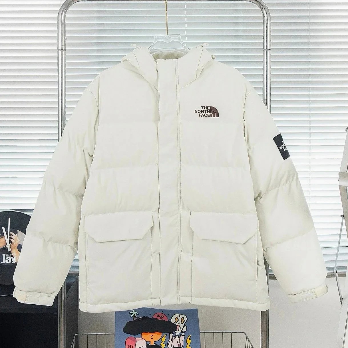 The North Face Down Jackets Hooded quilted puffer — 1 White