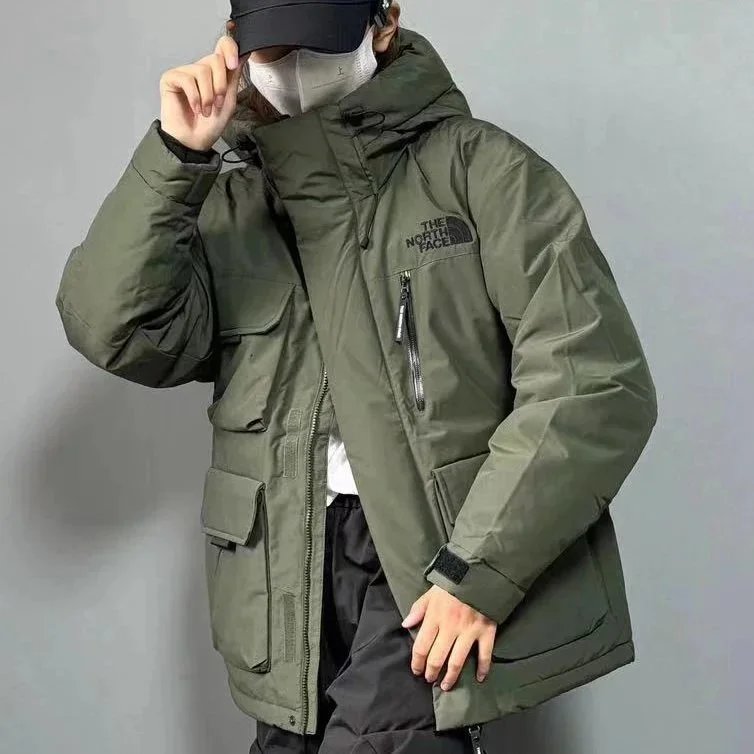 The North Face Down Jackets Hooded quilted puffer — 3 Army Green