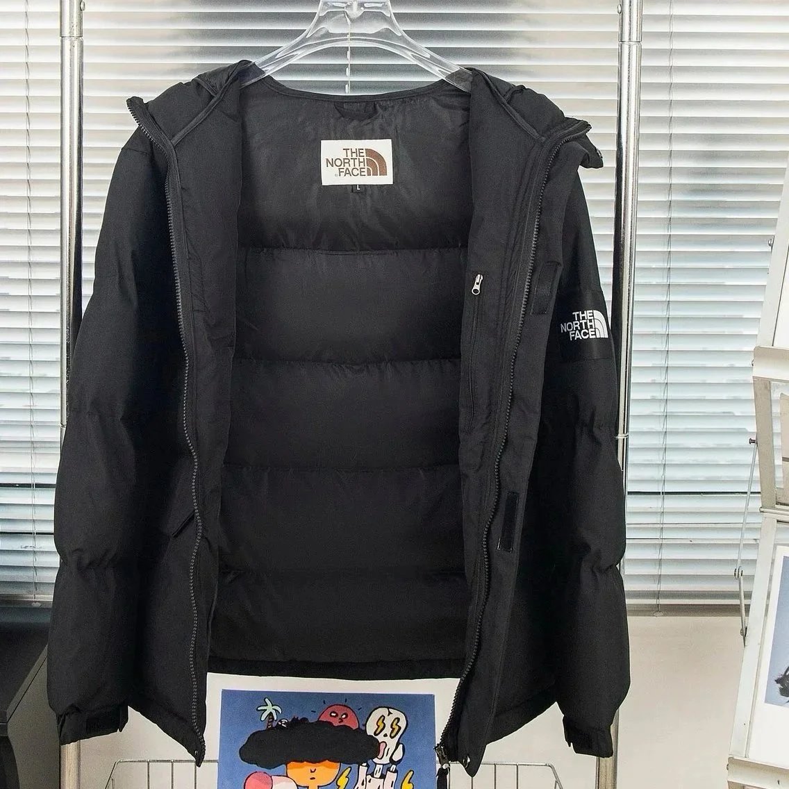 The North Face Down Jackets Hooded quilted puffer — 1 black