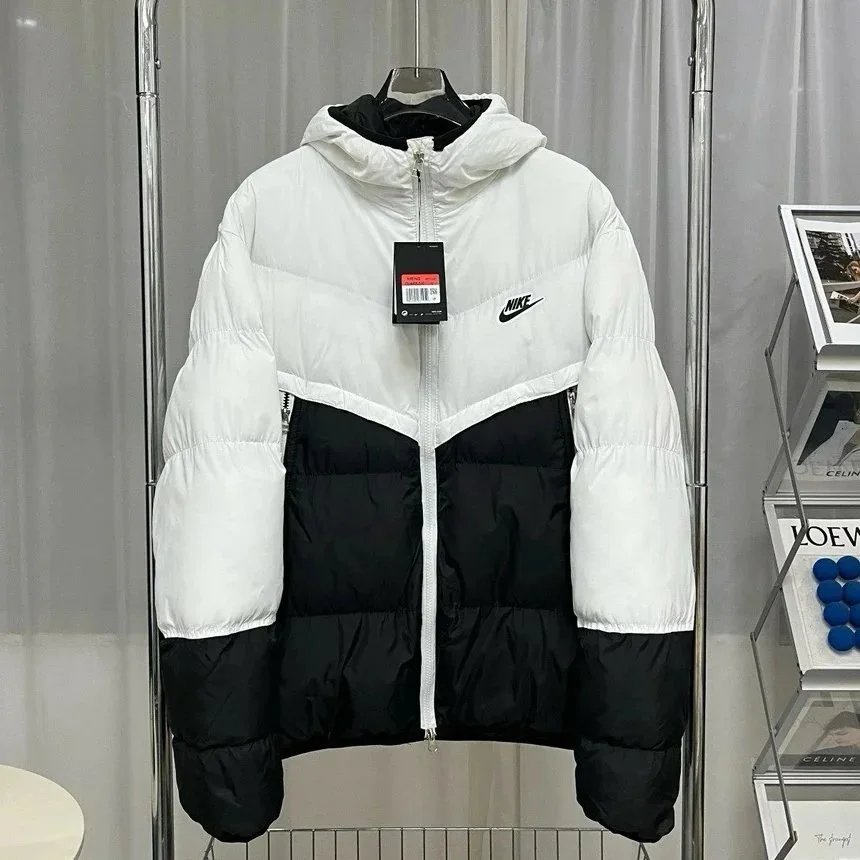 The North Face Down Jackets Hooded quilted puffer — 6 nike black white