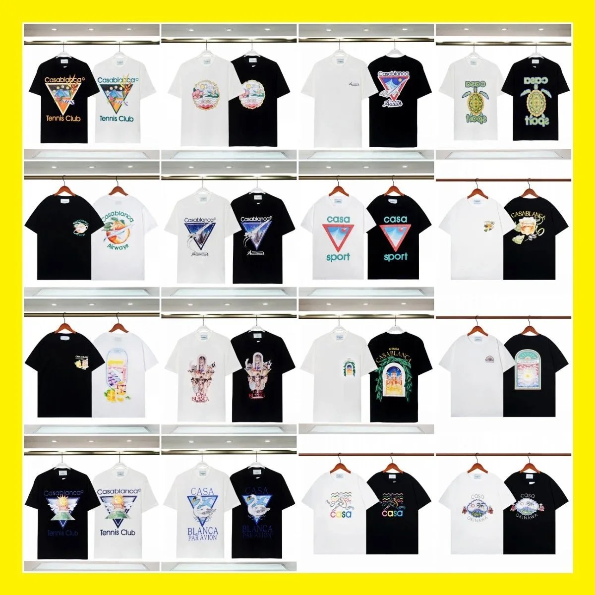 CASA letter short sleeved couple T-shirt (non quality issues do not support returns or exchanges)