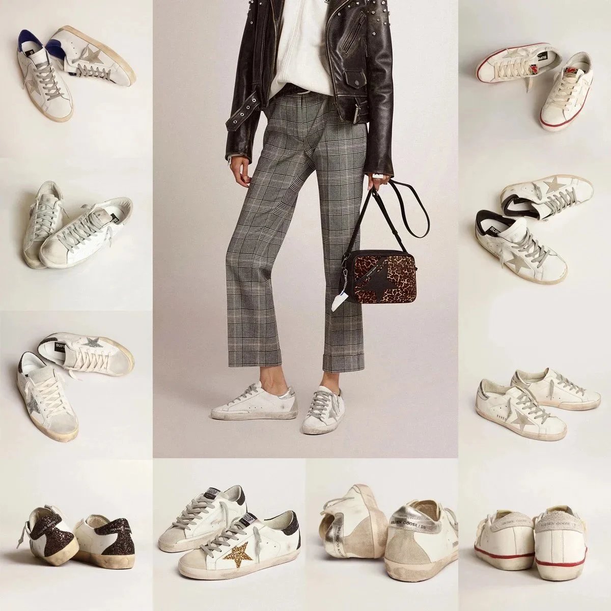 Golden Goose Super-Star Distressed Leather Sneakers