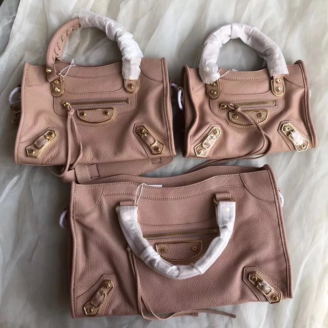 BALENCIAGA巴黎世家机车包原单山羊皮复古流苏手提女包时尚真皮单肩斜挎包铆钉包 12