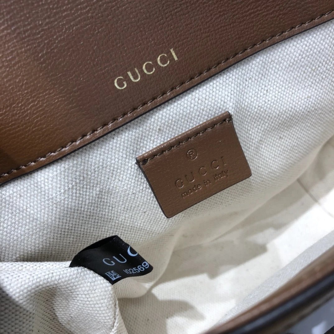  568574  G家复古马鞍包1955 Horsebit bag 邮差包 602204 拼小牛皮单肩斜挎包 10