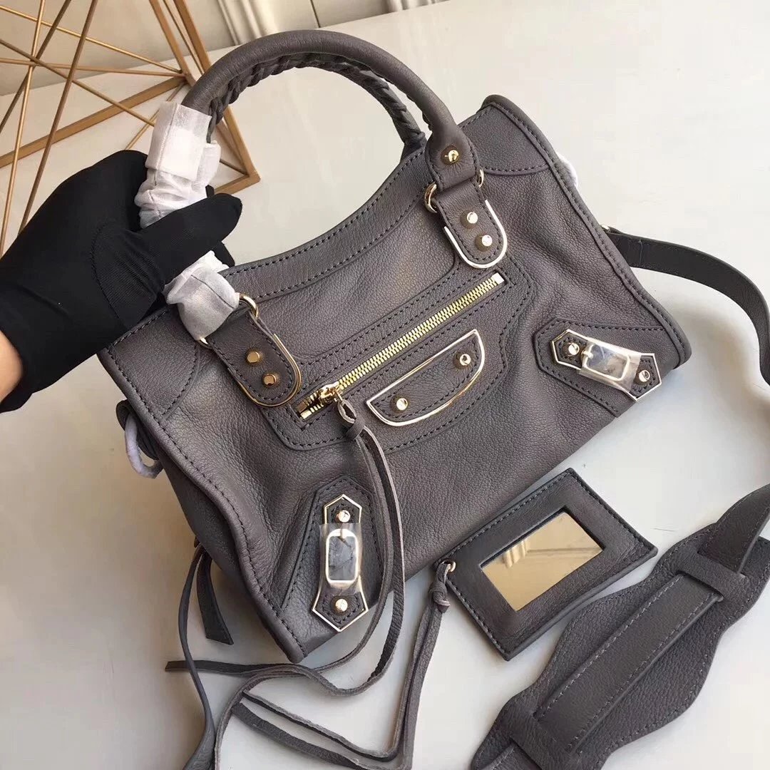 BALENCIAGA巴黎世家机车包原单山羊皮复古流苏手提女包时尚真皮单肩斜挎包铆钉包 5