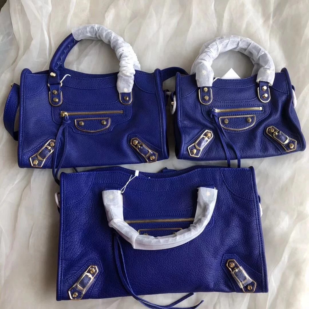BALENCIAGA巴黎世家机车包原单山羊皮复古流苏手提女包时尚真皮单肩斜挎包铆钉包 13