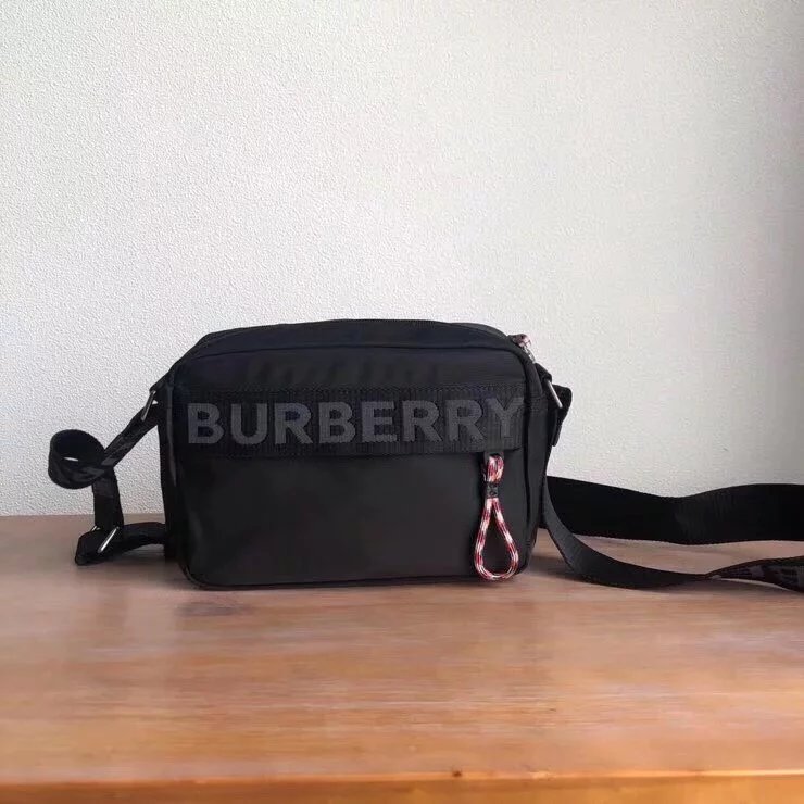 BURBERRY博柏利男包 轻便斜挎包 B家春夏新款Bur小号相机包 B帆布单肩包徽标装饰斜背包手机包 80115961男士小方包 2