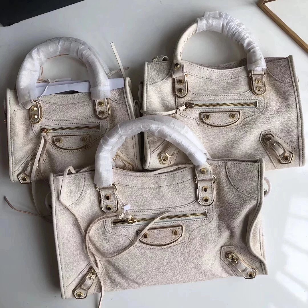 BALENCIAGA巴黎世家机车包原单山羊皮复古流苏手提女包时尚真皮单肩斜挎包铆钉包 15