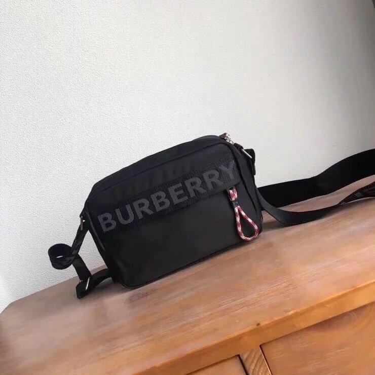 BURBERRY博柏利男包 轻便斜挎包 B家春夏新款Bur小号相机包 B帆布单肩包徽标装饰斜背包手机包 80115961男士小方包 3