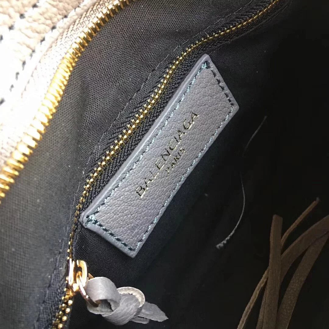 BALENCIAGA巴黎世家机车包原单山羊皮复古流苏手提女包时尚真皮单肩斜挎包铆钉包 10