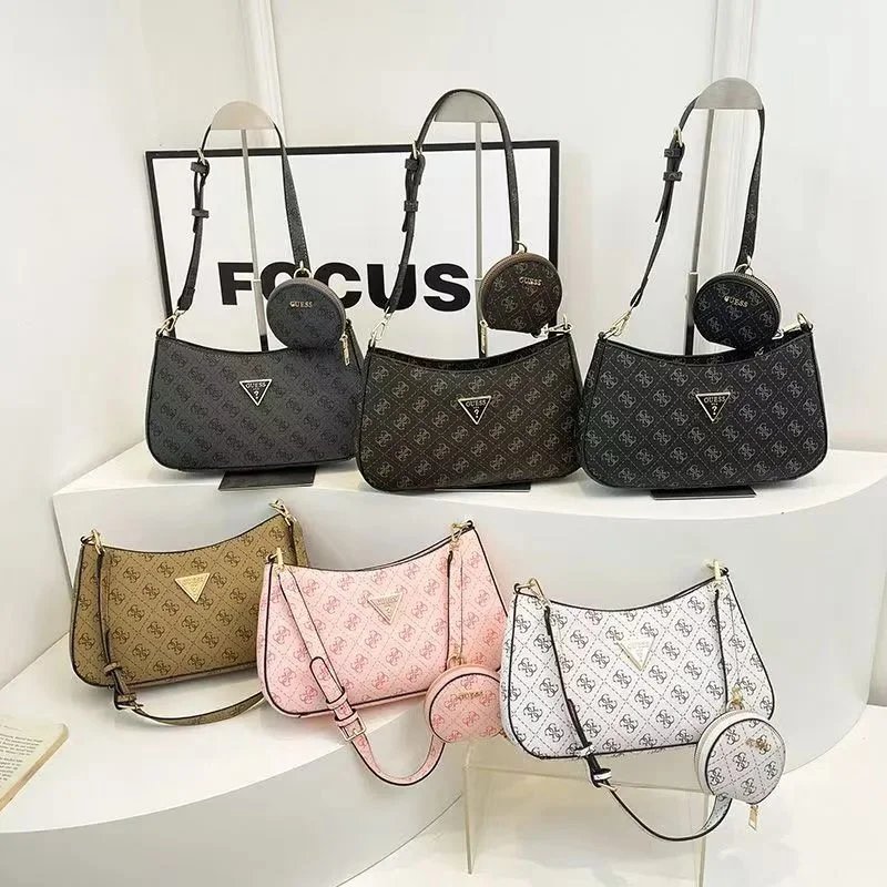 Gs Simple Printed Guessing Family Mother and Child Bun Underarm Bun Dumpling Bun Fashion Crescent Bun Single Shoulder Handheld Women's Bun