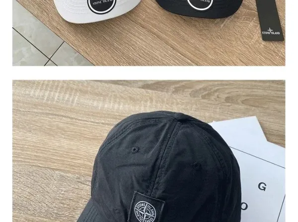 Stone Island Compass Logo Cap Black Baseball Cap - 3