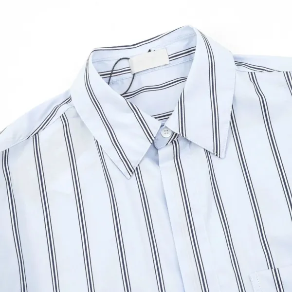 Design CD Letter Print Striped Long-Sleeve Shirt - 6