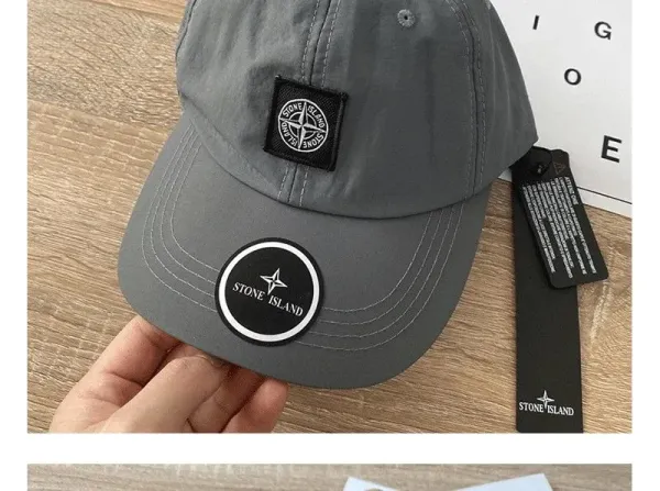 Stone Island Compass Logo Cap Black Baseball Cap - 5