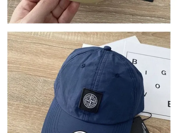Stone Island Compass Logo Cap Black Baseball Cap - 7