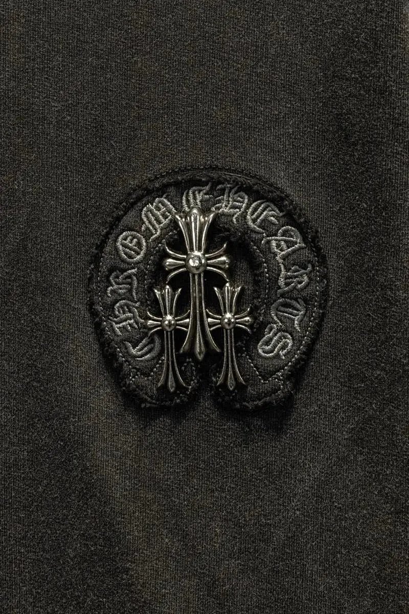 Chrome Hearts Embroidered Logo Black Waffle Knit Hoodie product detail 11 in Litbuy spreadsheet finds