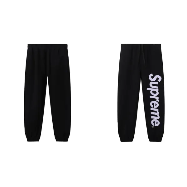 Supreme Logo Sweatpants Black - 1
