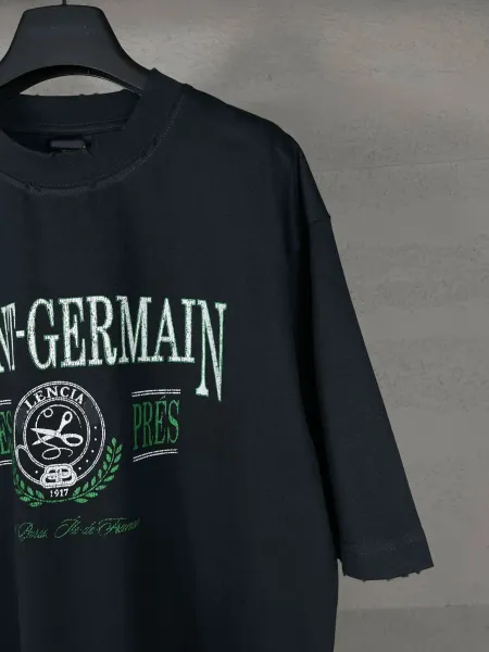 Saint Germain Des Pres Graphic Print Black T-Shirt - 6