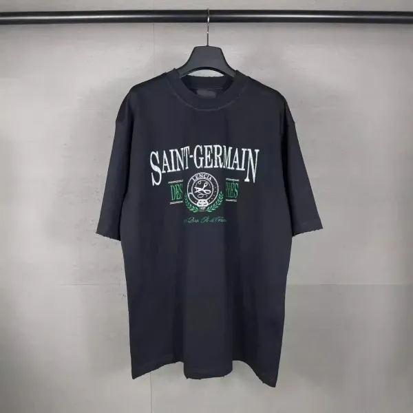 Saint Germain Des Pres Graphic Print Black T-Shirt - 1