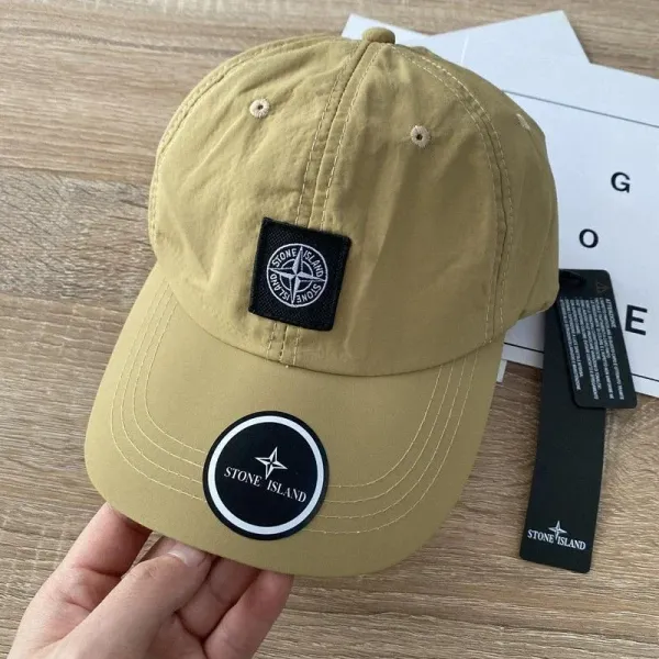 Stone Island Patch Logo Baseball Cap Beige - 1