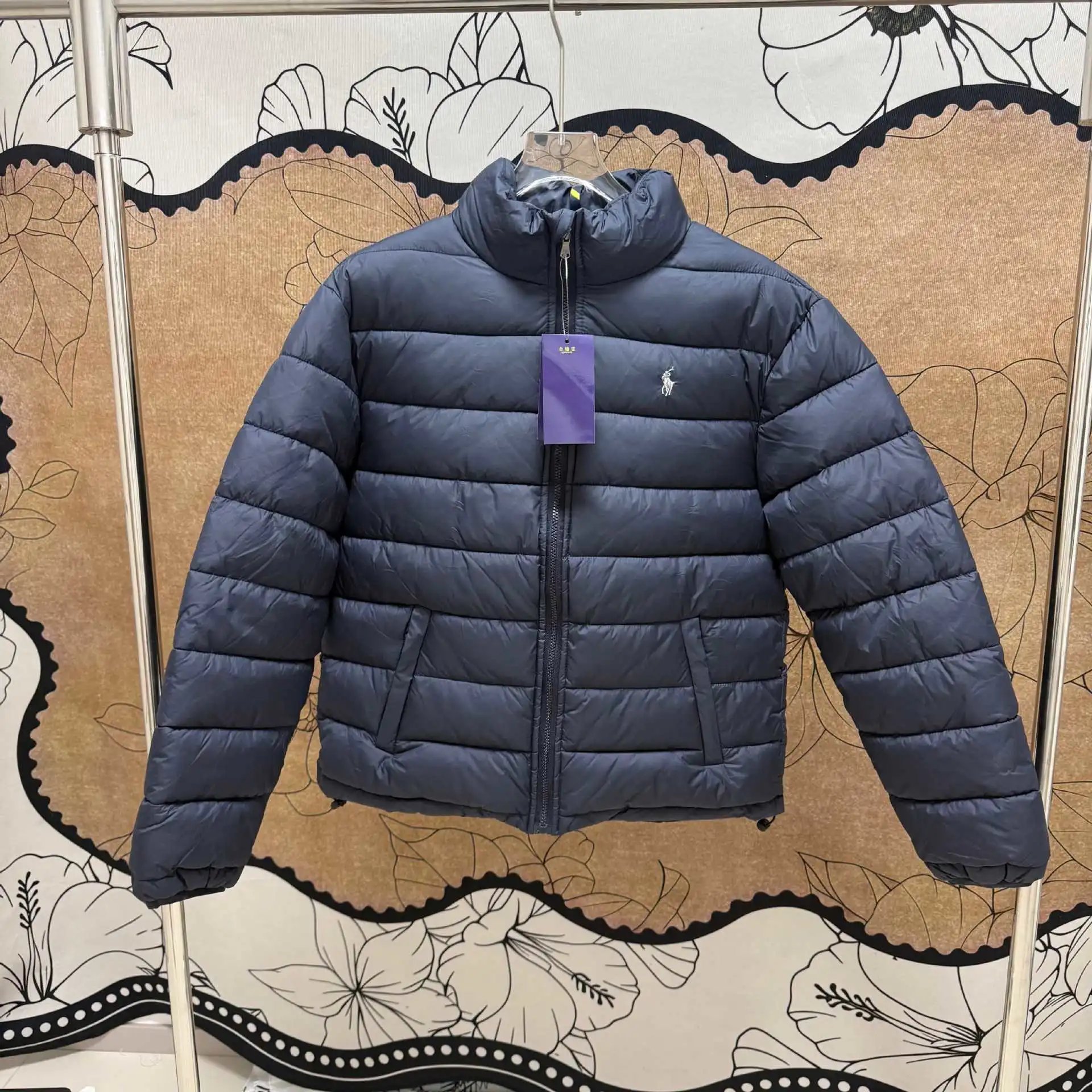 Stand Collar Full Zip Lightweight Cotton Jacket photo 7