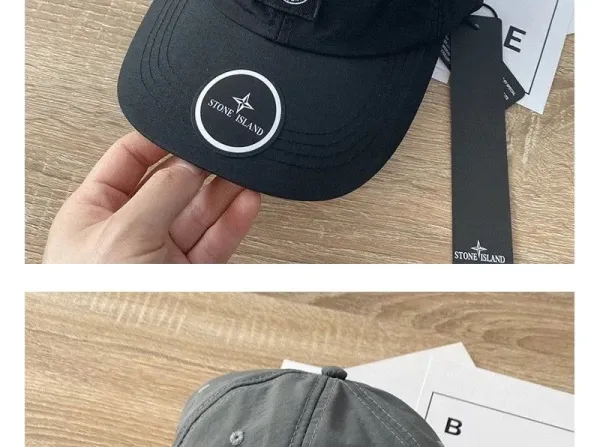 Stone Island Compass Logo Cap Black Baseball Cap - 4