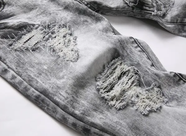 Philipp Plein Skull Embroidered Distressed Denim Jeans - 66