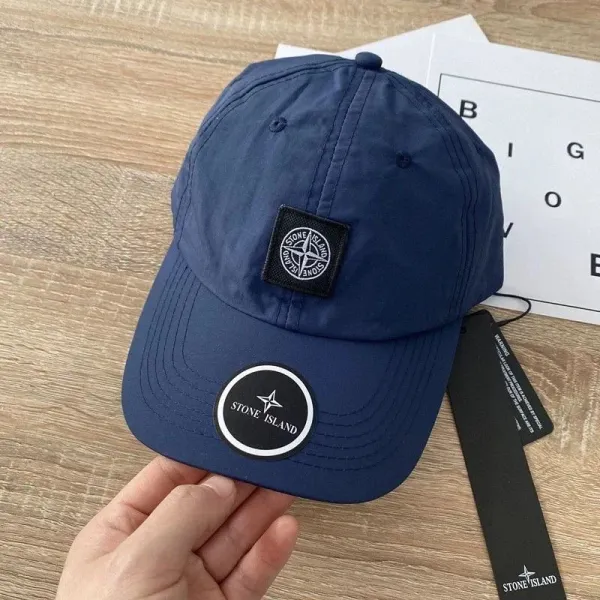 Stone Island Compass Patch Cap Navy Baseball Cap - 1