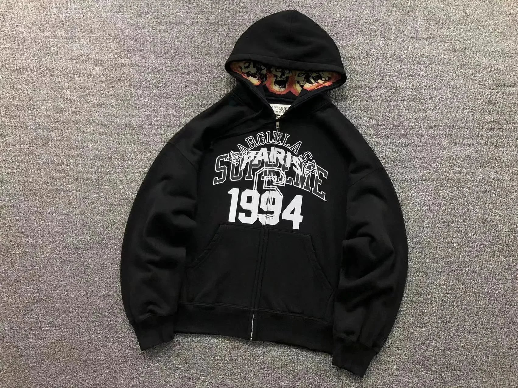 E573 # Zipper Hoodie Black