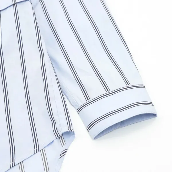 Design CD Letter Print Striped Long-Sleeve Shirt - 8