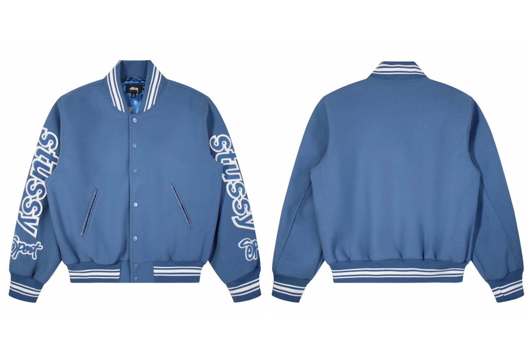 Letter Sleeve Velvet Baseball Jacket photo 7