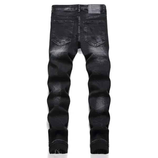 Philipp Plein Skull Embroidered Distressed Denim Jeans - 25