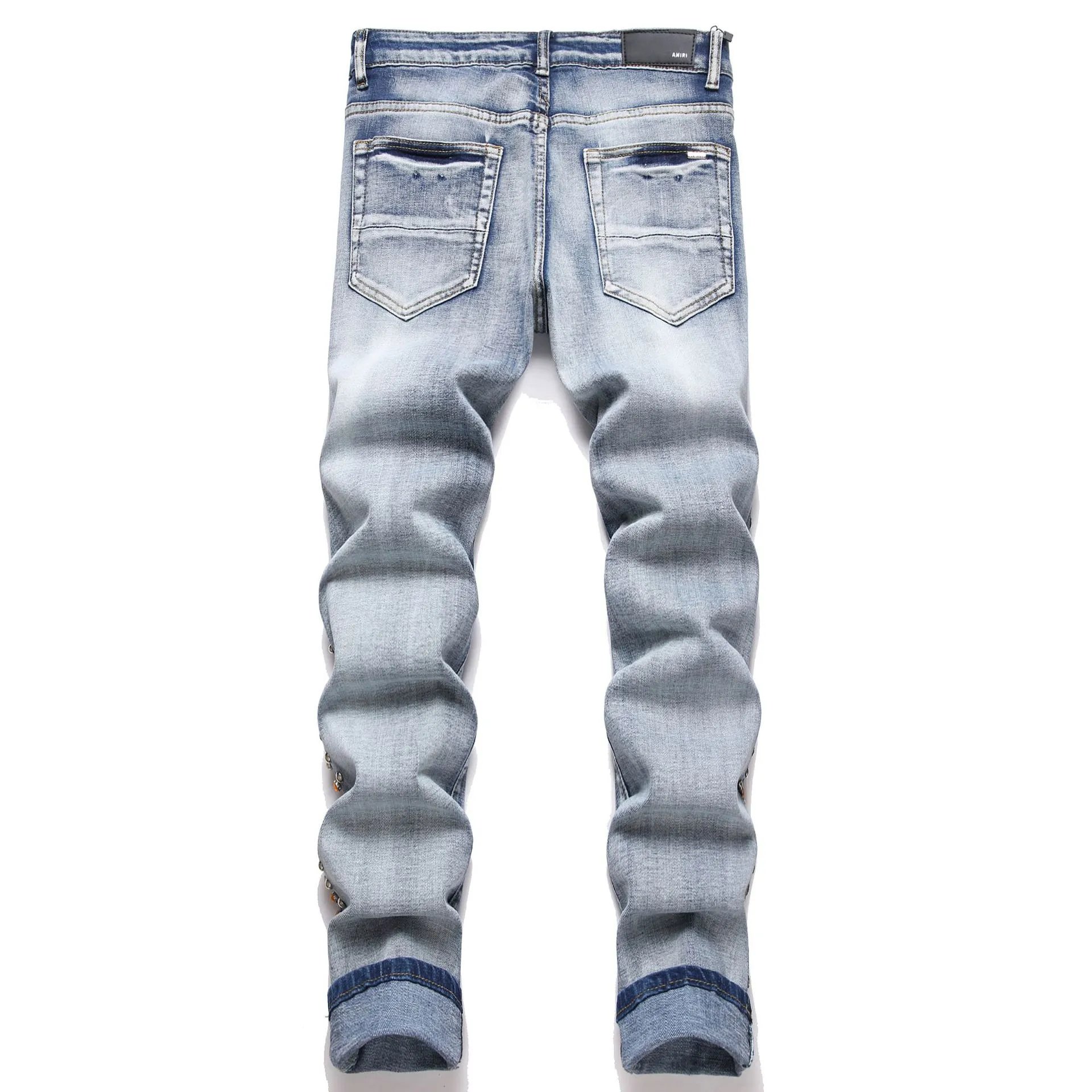 Philipp Plein Skull Embroidered Distressed Denim Jeans - 82
