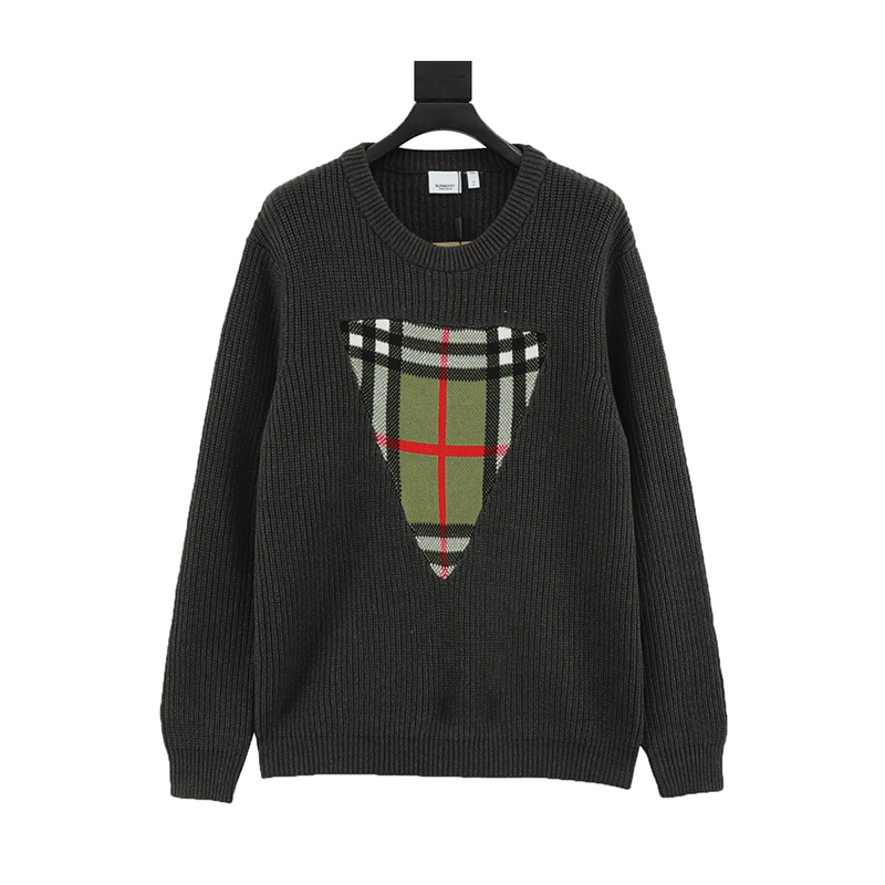 Color Block Logo Knit Sweater