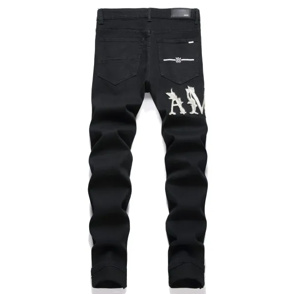 Philipp Plein Skull Embroidered Distressed Denim Jeans - 7