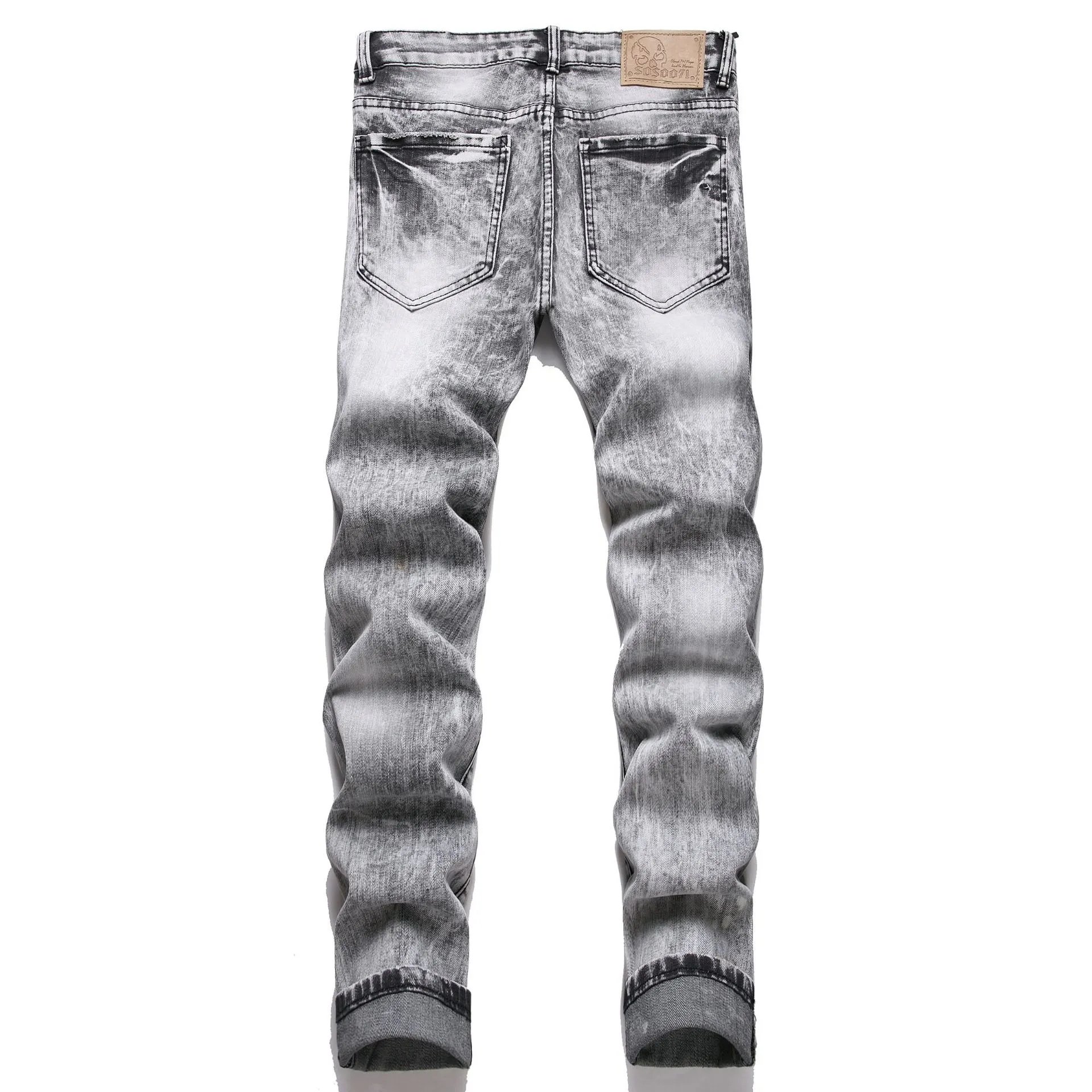 Philipp Plein Skull Embroidered Distressed Denim Jeans - 63