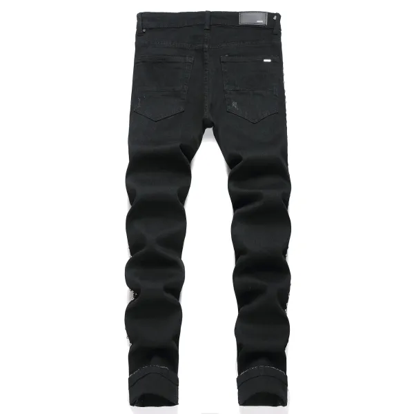 Philipp Plein Skull Embroidered Distressed Denim Jeans - 73