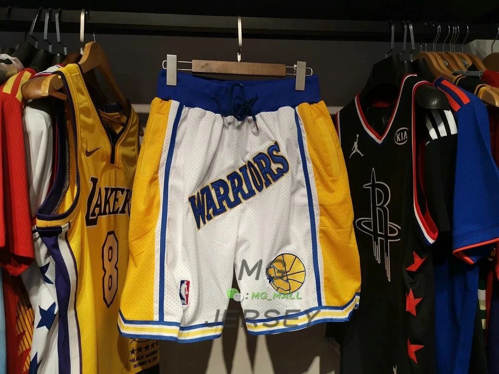 NBA Retro Basketball Shorts Purple Yellow Lakers Style