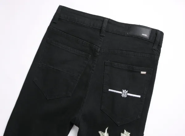 Philipp Plein Skull Embroidered Distressed Denim Jeans - 12