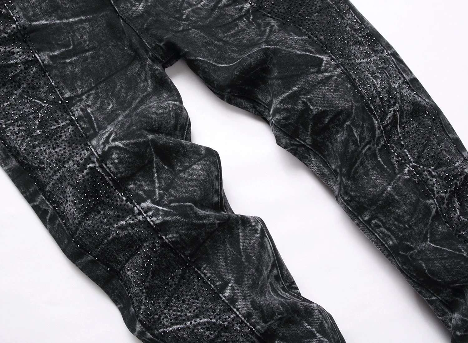 Philipp Plein Skull Embroidered Distressed Denim Jeans - 56