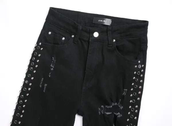 Philipp Plein Skull Embroidered Distressed Denim Jeans - 76