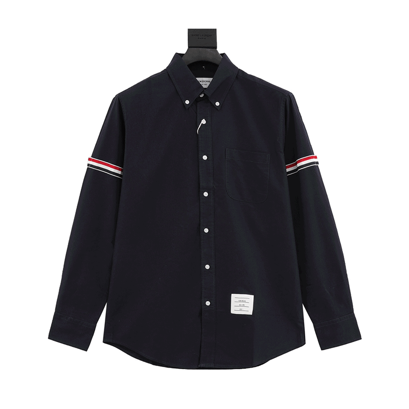 Thom Browne Double-Stripe Cuff Shirt Light Blue Shirt product detail 2 in Litbuy spreadsheet finds