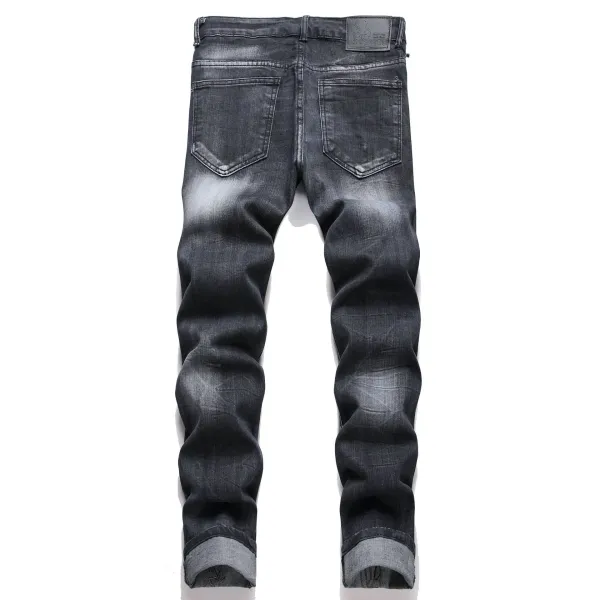 Philipp Plein Skull Embroidered Distressed Denim Jeans - 16