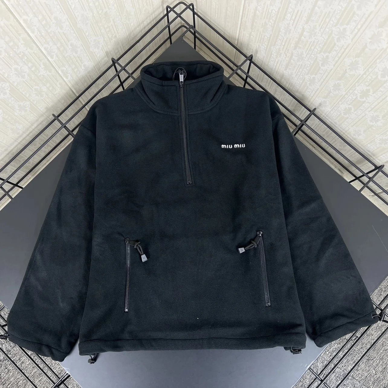 Miu Miu Fleece Half-Zip Jacket